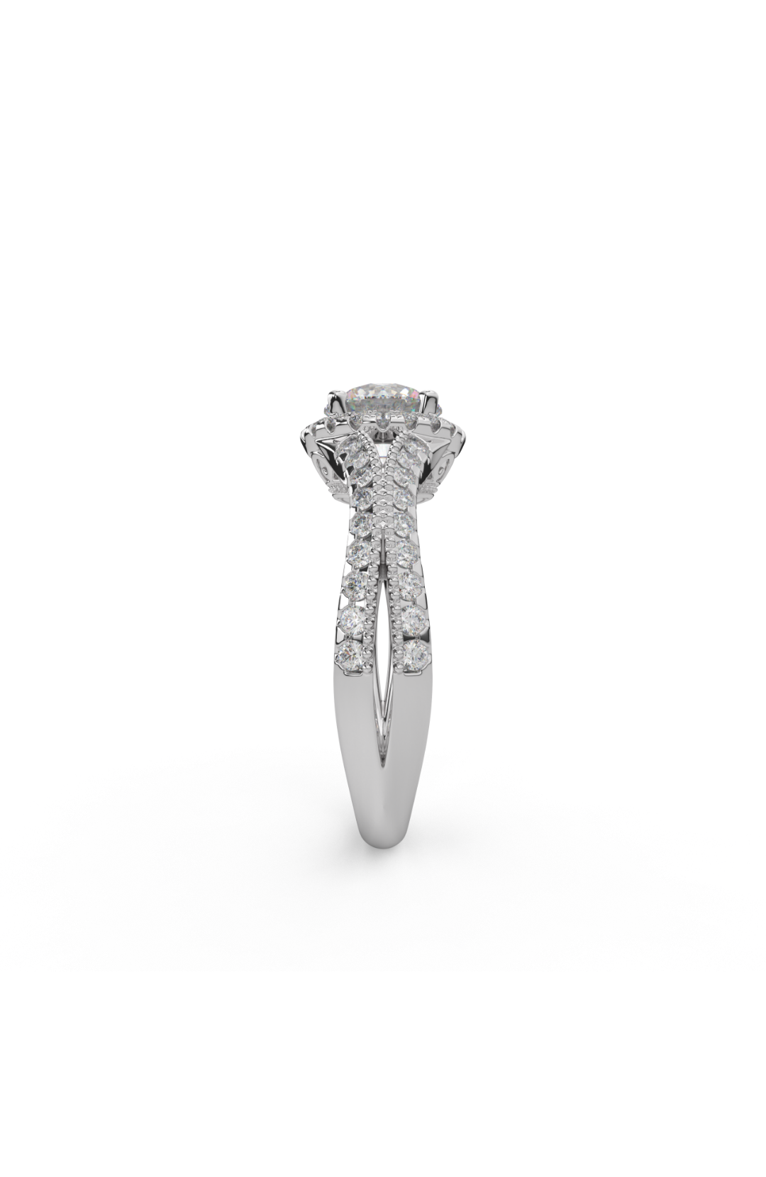 Serene Sterling Silver Halo Ring