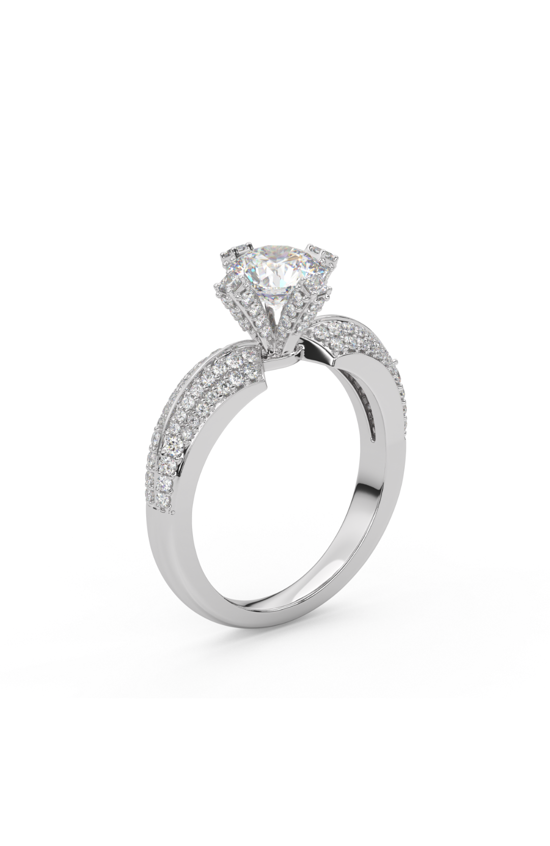 Majestic Solitaire Sterling Silver Ring