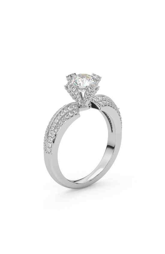 Majestic Solitaire Sterling Silver Ring