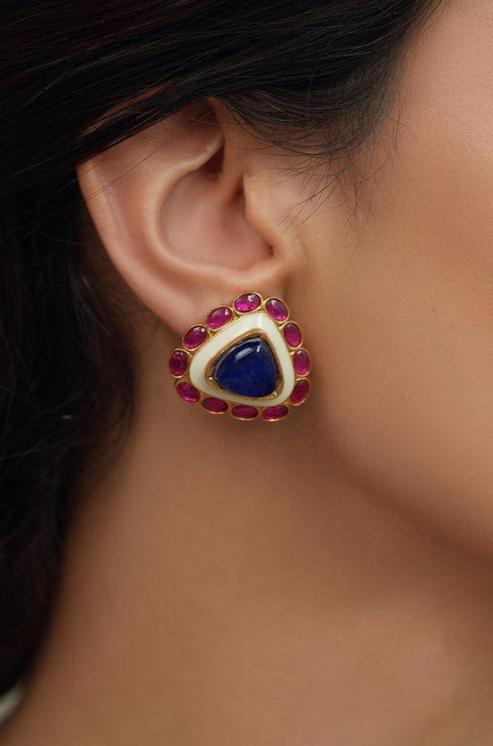 Blush Blue Studs - Joules by Radhika 