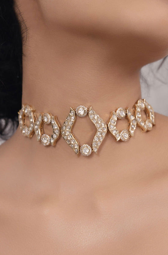 Classic Polki Choker - Joules by Radhika 