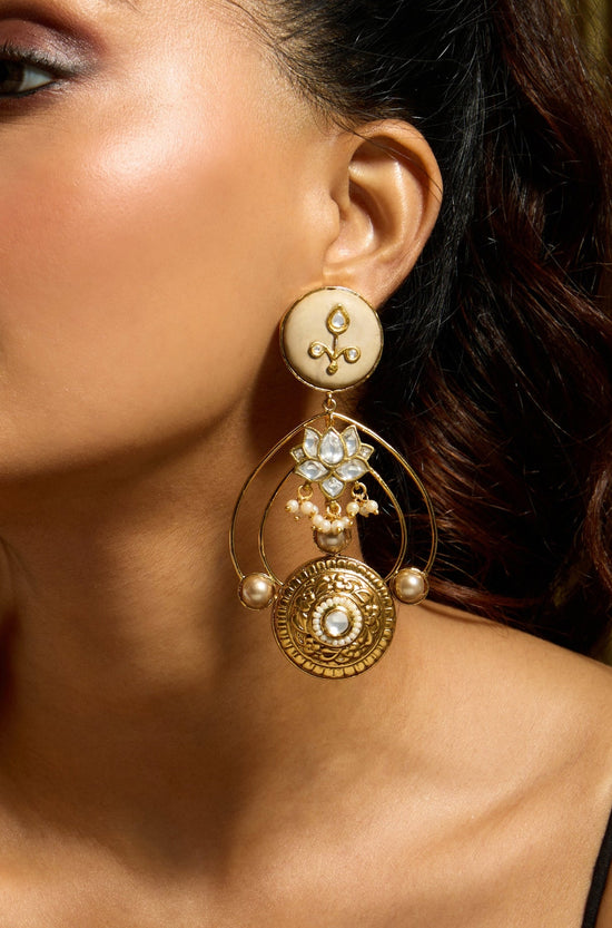 Creamstone Elegance Earring - Joules by Radhika 