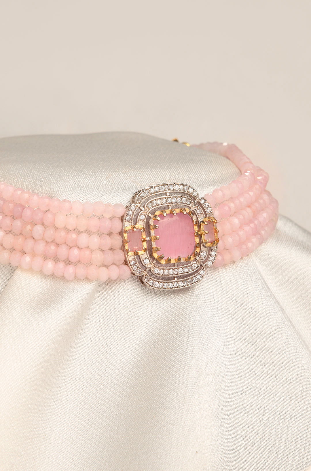 Delicate Pink Choker - Joules by Radhika 