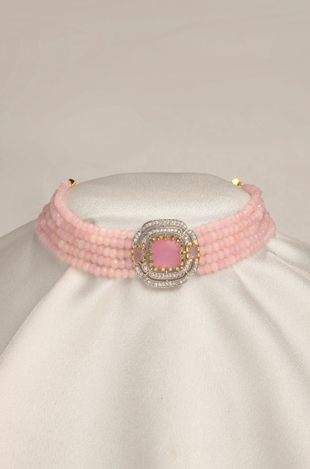 Delicate Pink Choker - Joules by Radhika 