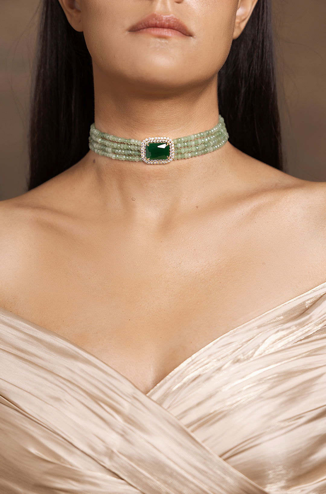 Elegant Green Choker - Joules by Radhika 