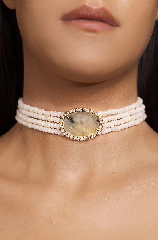 Elegant Pearl Choker - Joules by Radhika 