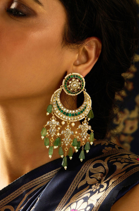 Emerald Enchantment Chaandbali - Joules by Radhika 