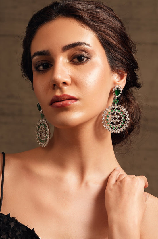 Emerald Spin Earrings - Joules by Radhika 