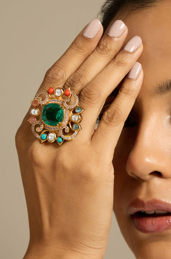 Green Radiance Ring - Joules by Radhika 