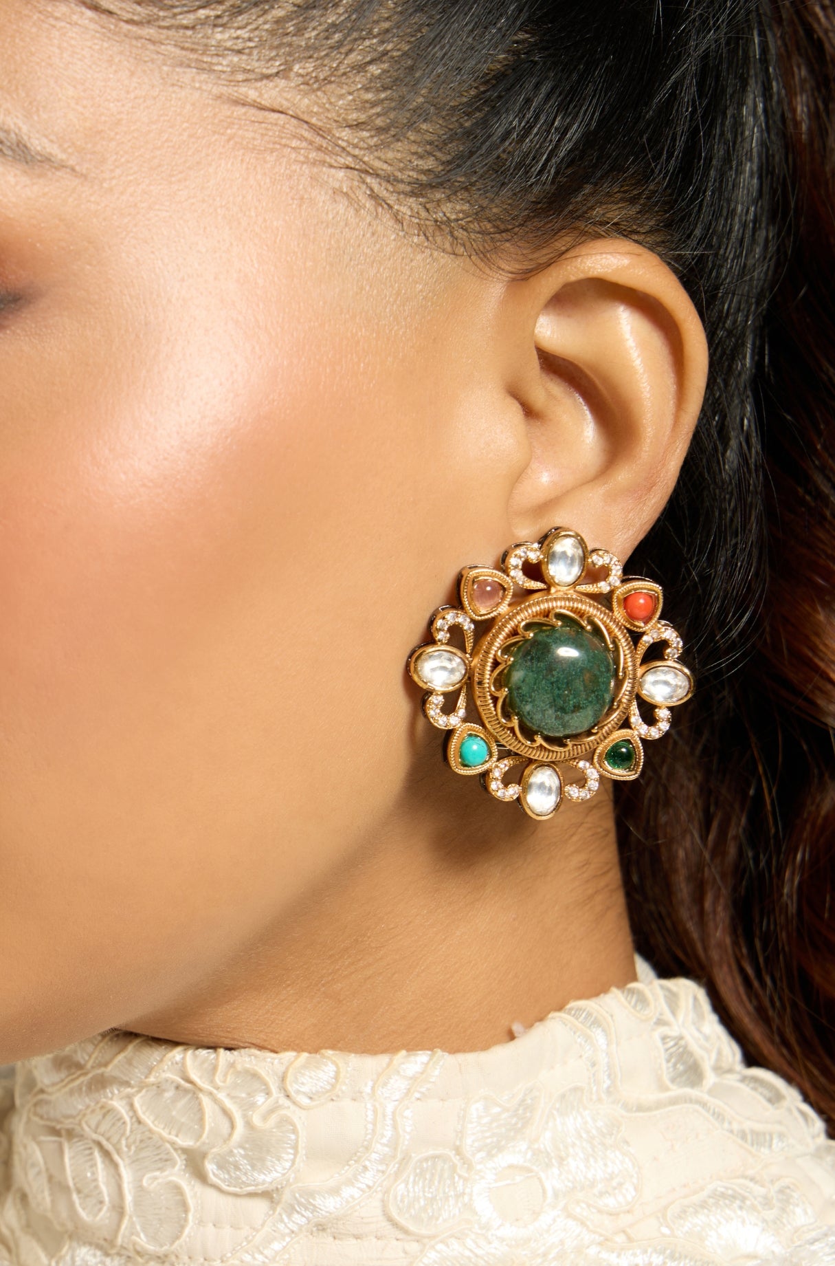 Vibrant Fusion Stud Earring