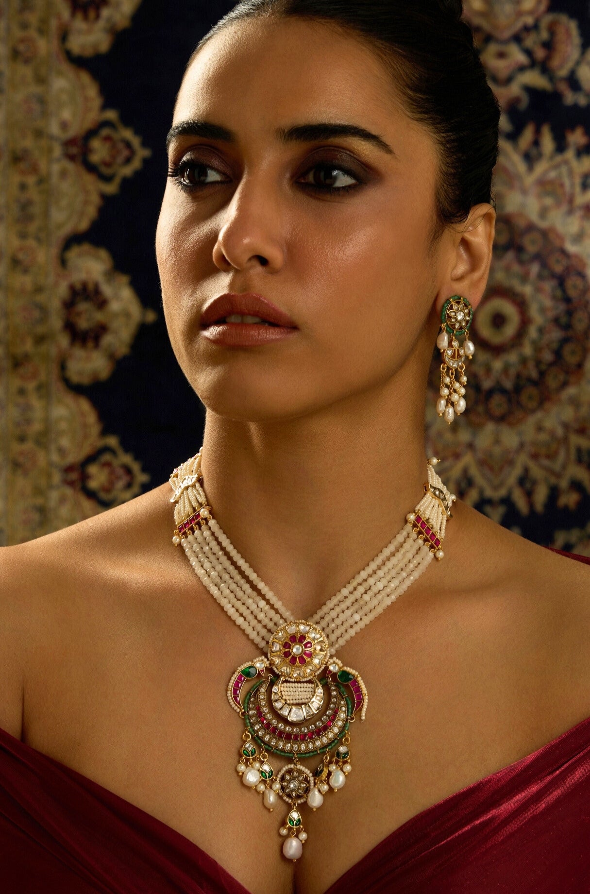 Regal Rajwadi Queen Necklace Set