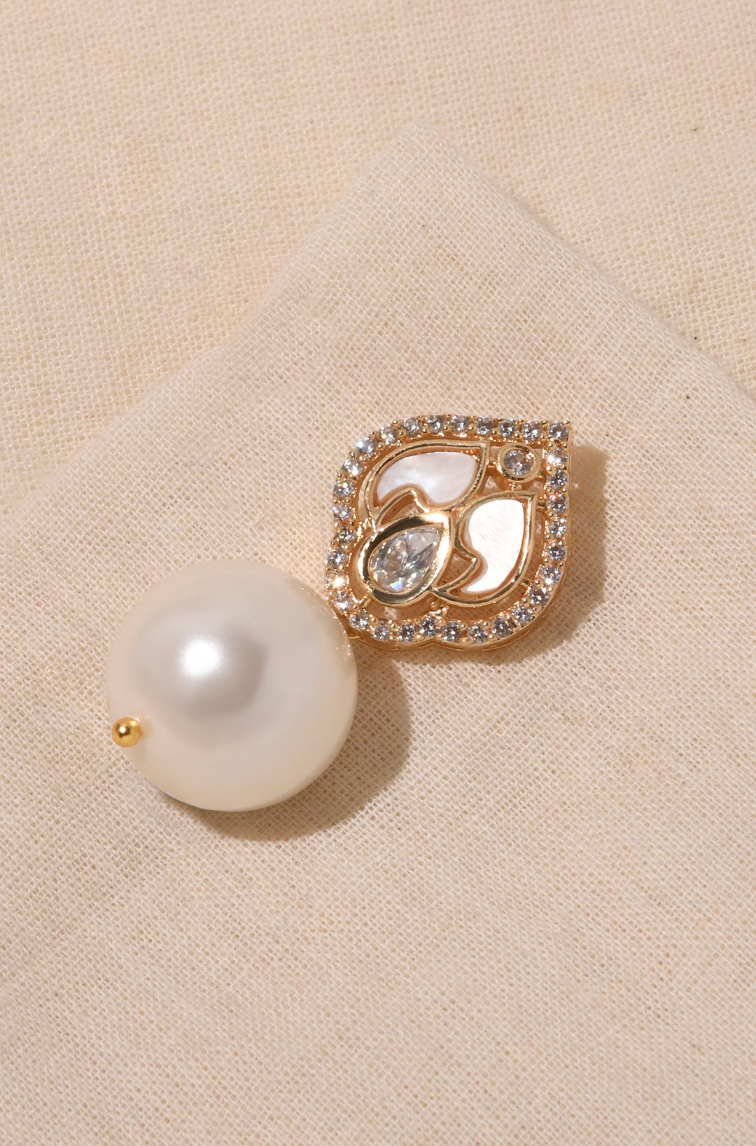 Opulent White Pearl Drop Earrings