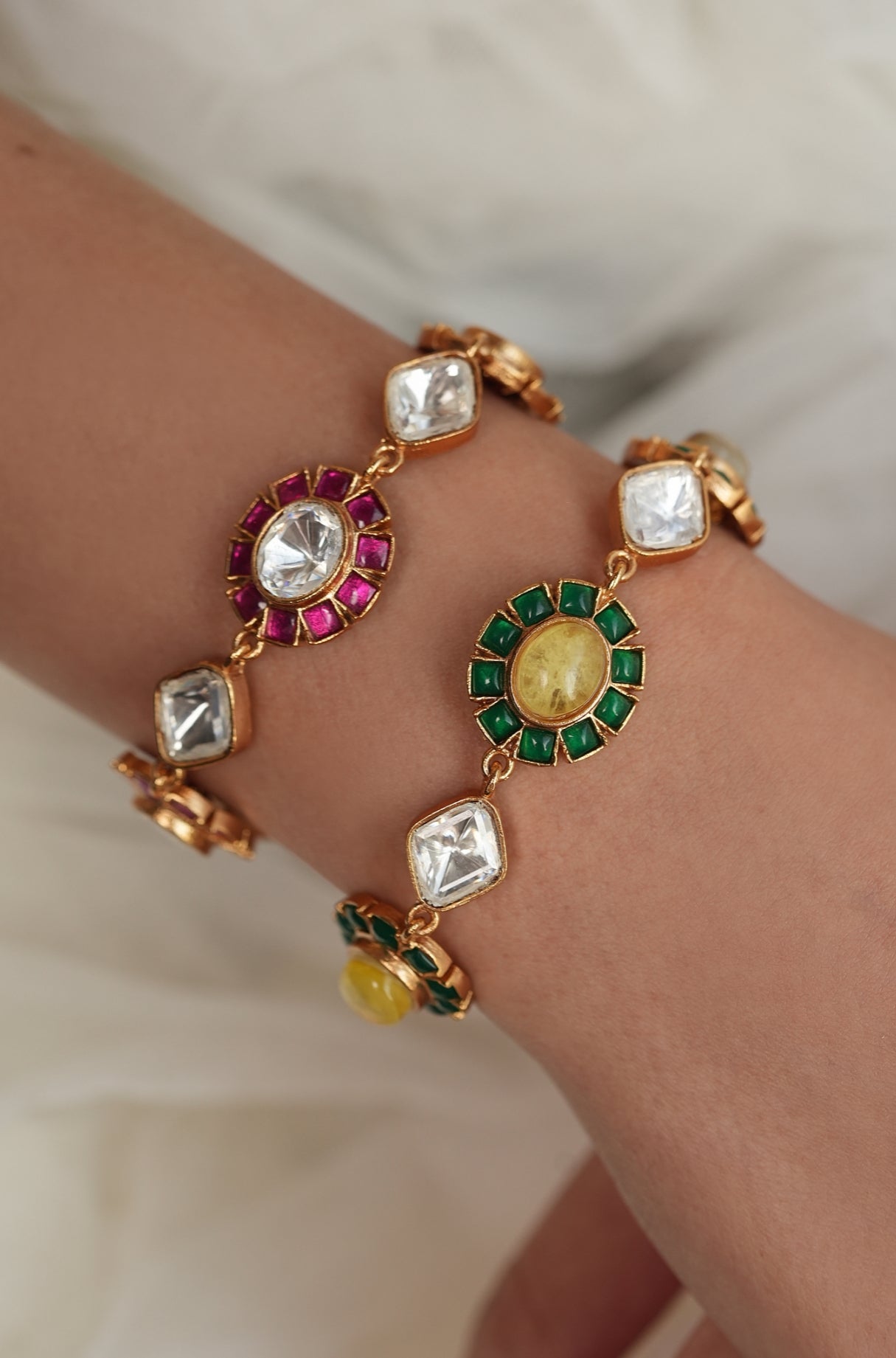 Regal Bloom Polki Bracelet