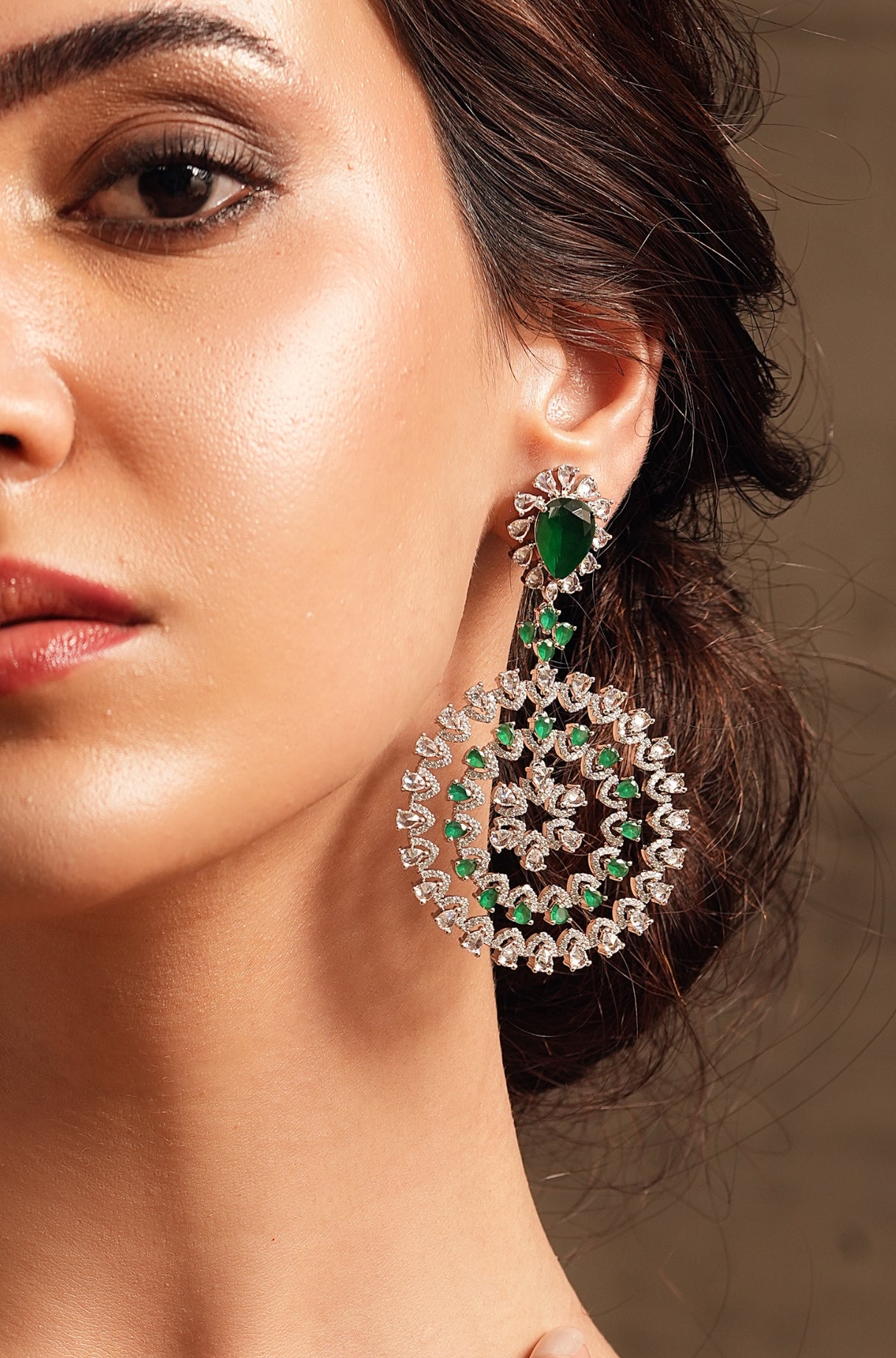 Emerald Spin Earrings