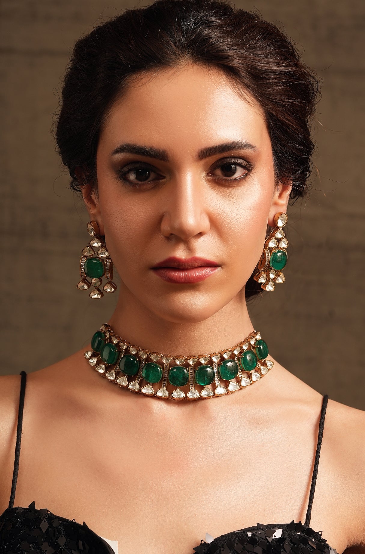 Indo Chic Green Choker Set