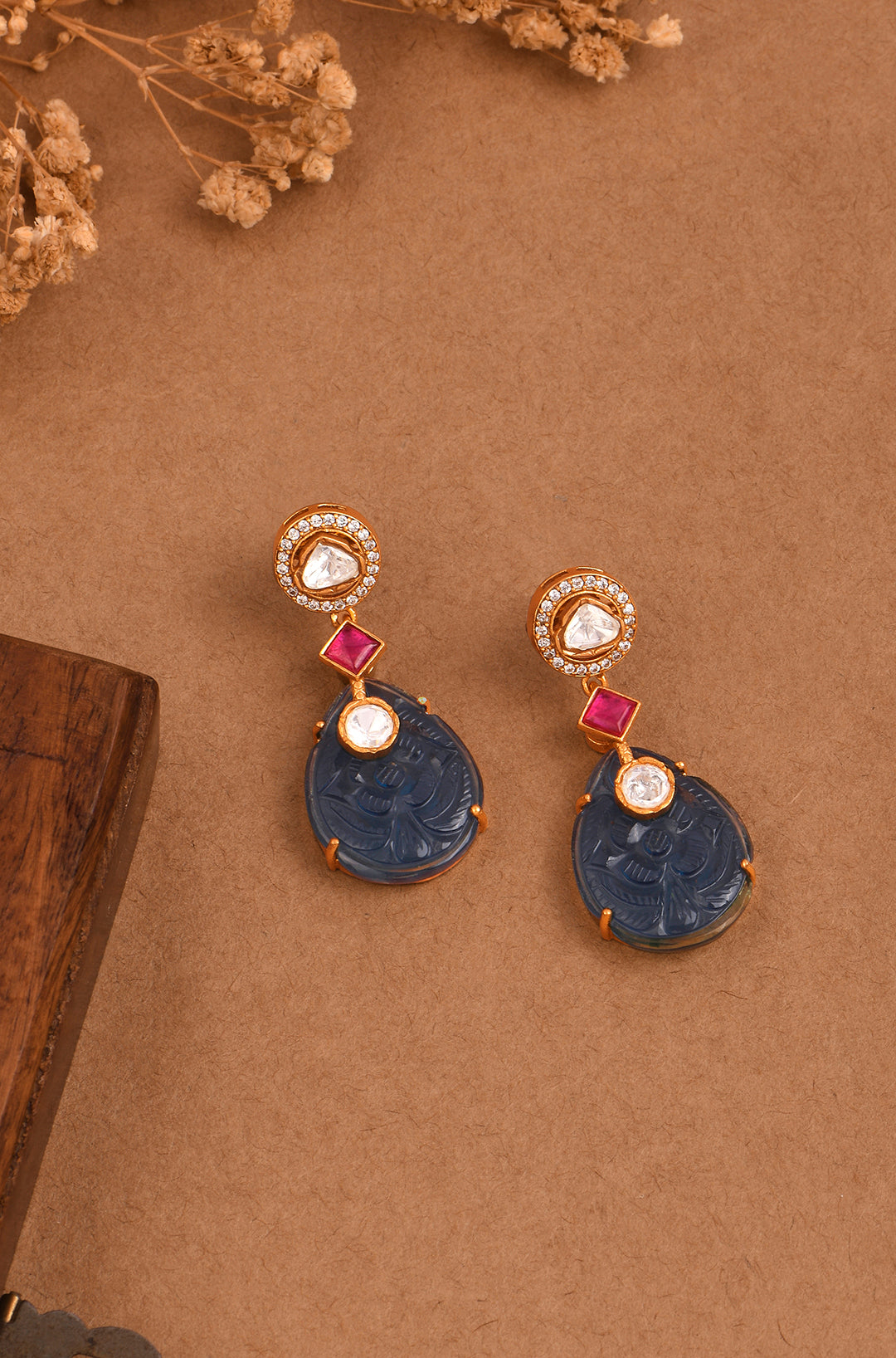 Azure Motif Dangle Earrings