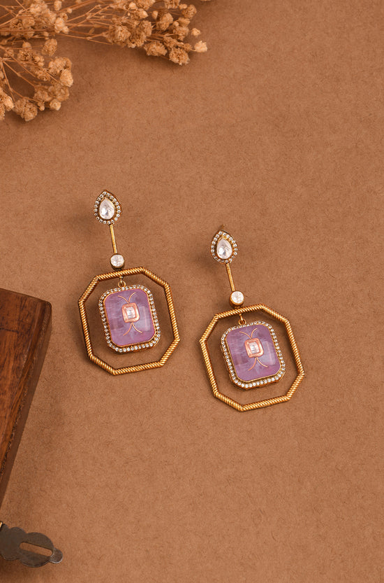 Rosy Glow Drop Earrings