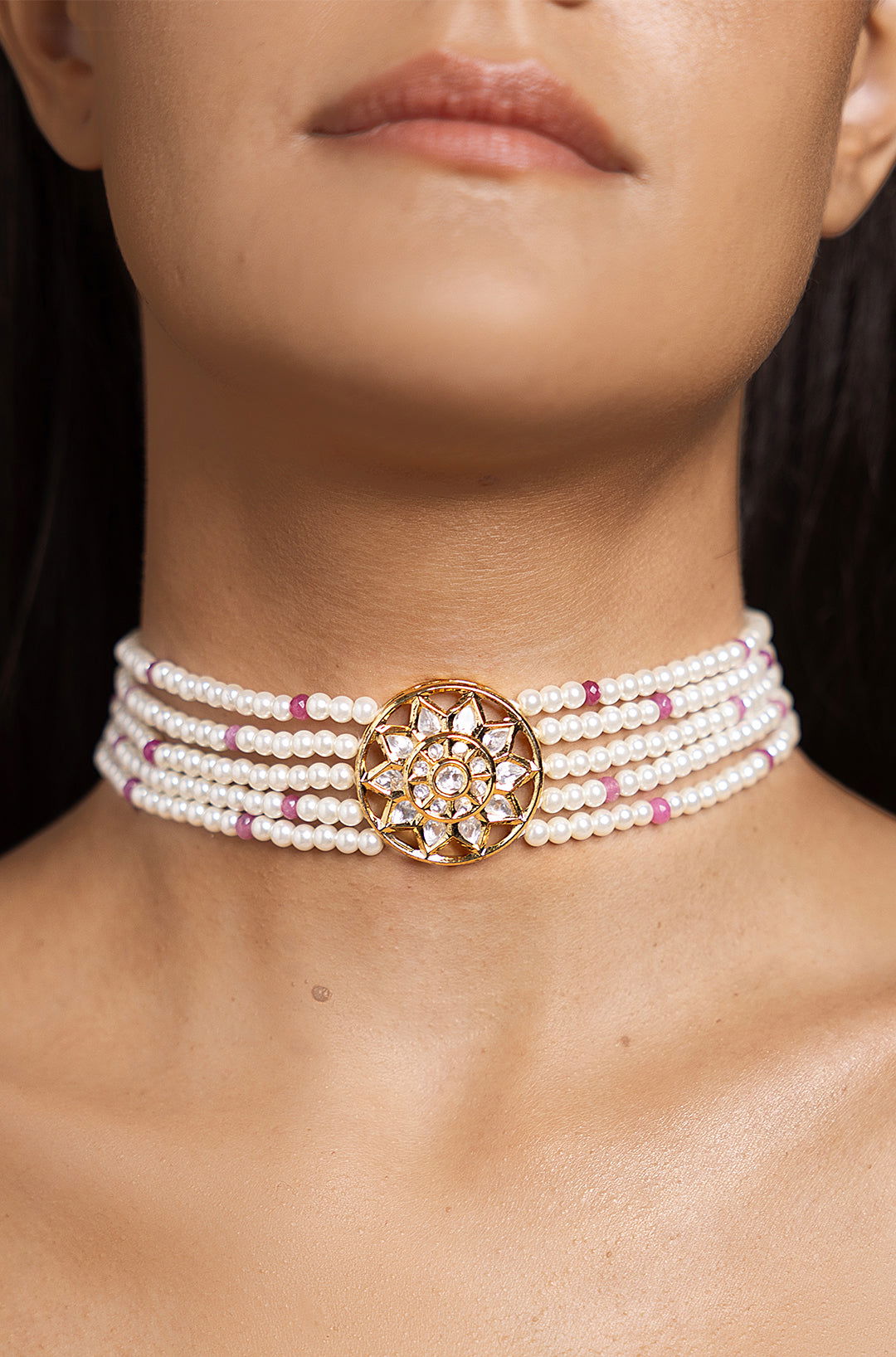 Pearl White Choker - Joules by Radhika 