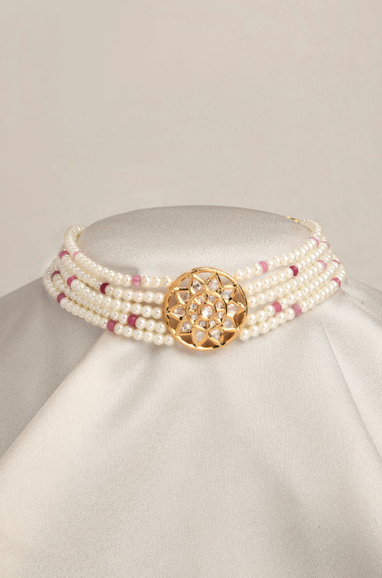 Pearl White Choker - Joules by Radhika 