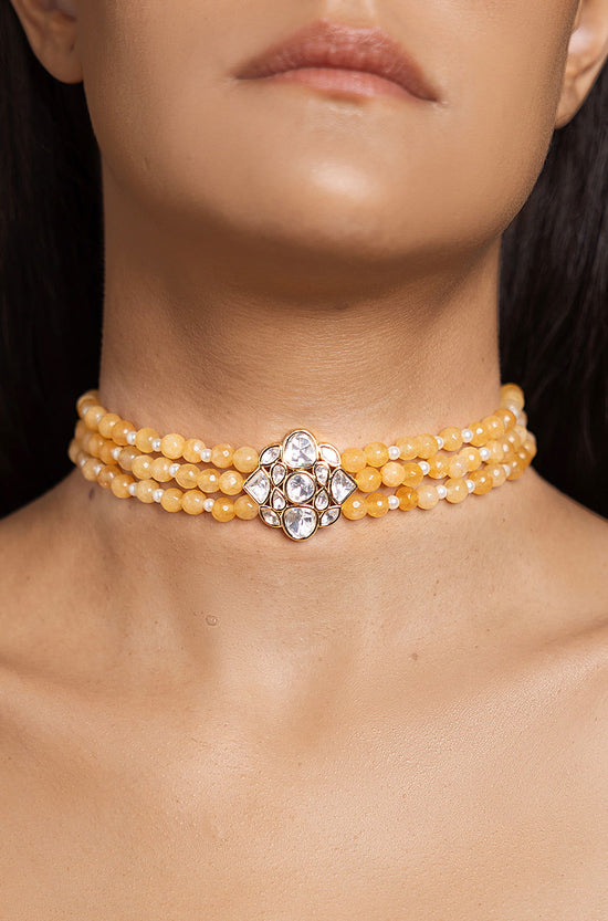 Sunny Yellow Choker - Joules by Radhika 