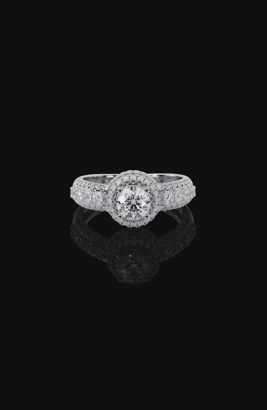 Load and play video in Gallery viewer, Azure Solitaire Silver Ring
